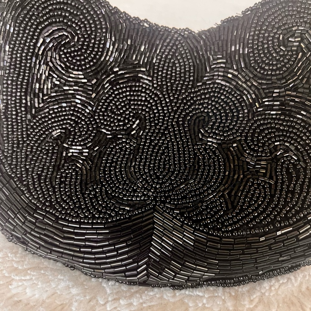 Beautiful black beaded bag.